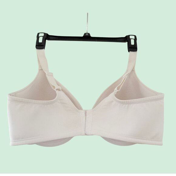 Vanity Fair 38D Stiff Padded Beauty Back Smoothing Minimizer Bra White - Picture 3 of 6